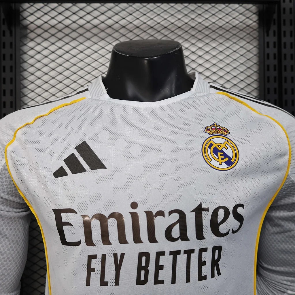 Real Madrid 2025/2026 Home Long Sleeve - Fan Version [Adult]