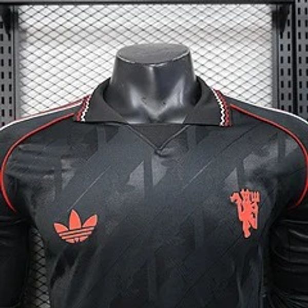 Manchester United 2025/2026 Local Manga Larga - Versión Fan [Adulto]
