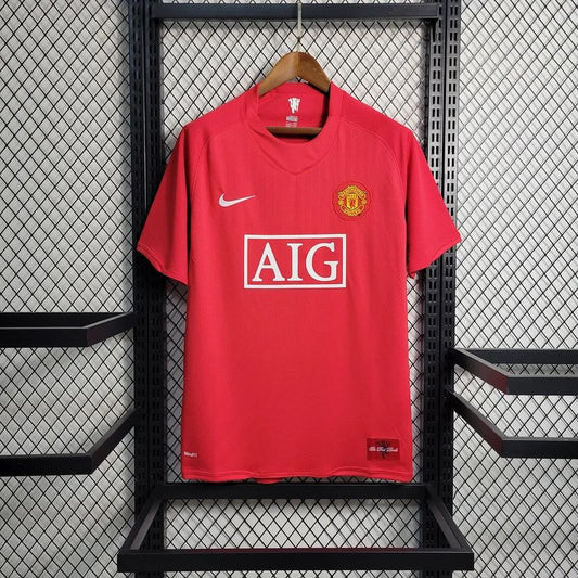 Manchester United 2007/08 Home Retro Jersey – Custom Name & Number