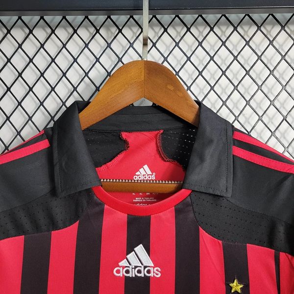 AC Milan 2007/2008 Local Manga Larga - Versión Fan [Adulto]