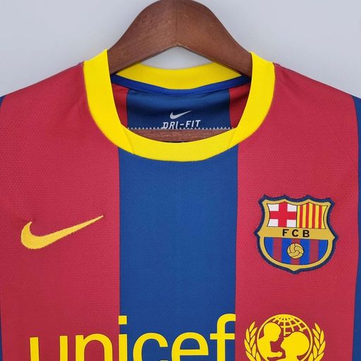 FC Barcelone 2010/2011 Domicile Manches Longues - Version Fan [Adulte]