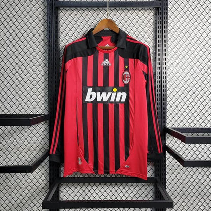 AC Milan 2007/2008 Home Long Sleeve - Fan Version [Adult]