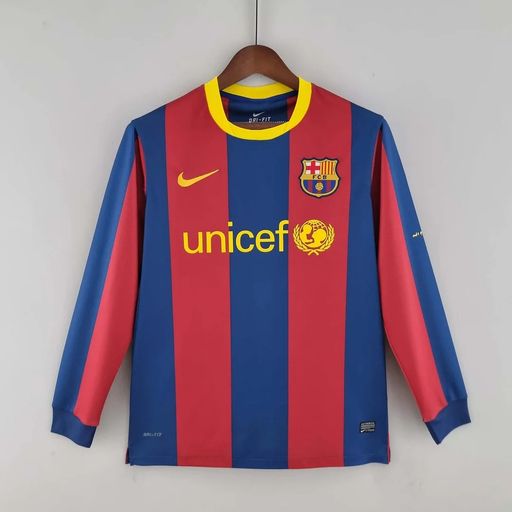 FC Barcelone 2010/2011 Domicile Manches Longues - Version Fan [Adulte]
