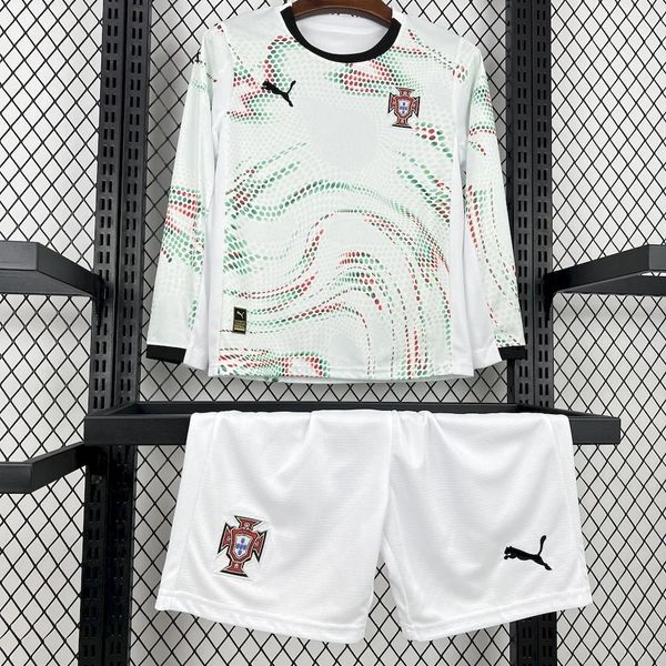 Kids Portugal 2025-2026 Away Long Sleeve Fan