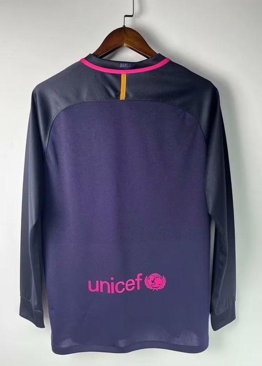 FC Barcelone 2016/2017 Extérieur Manches Longues - Version Fan [Adulte]