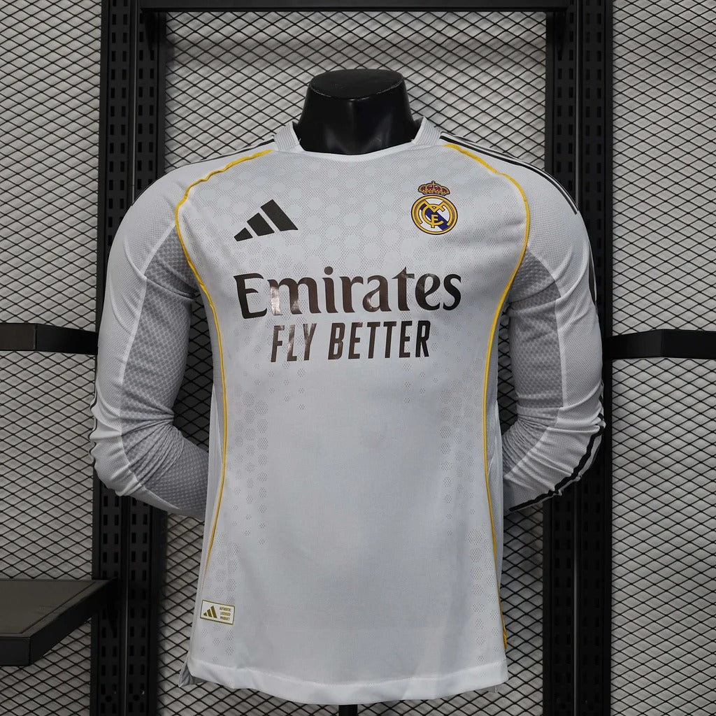 Real Madrid 2025/2026 Home Long Sleeve - Fan Version [Adult]