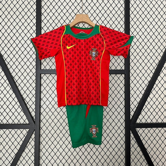 Kids Portugal National Team 2004 Home - Fan Version Kit