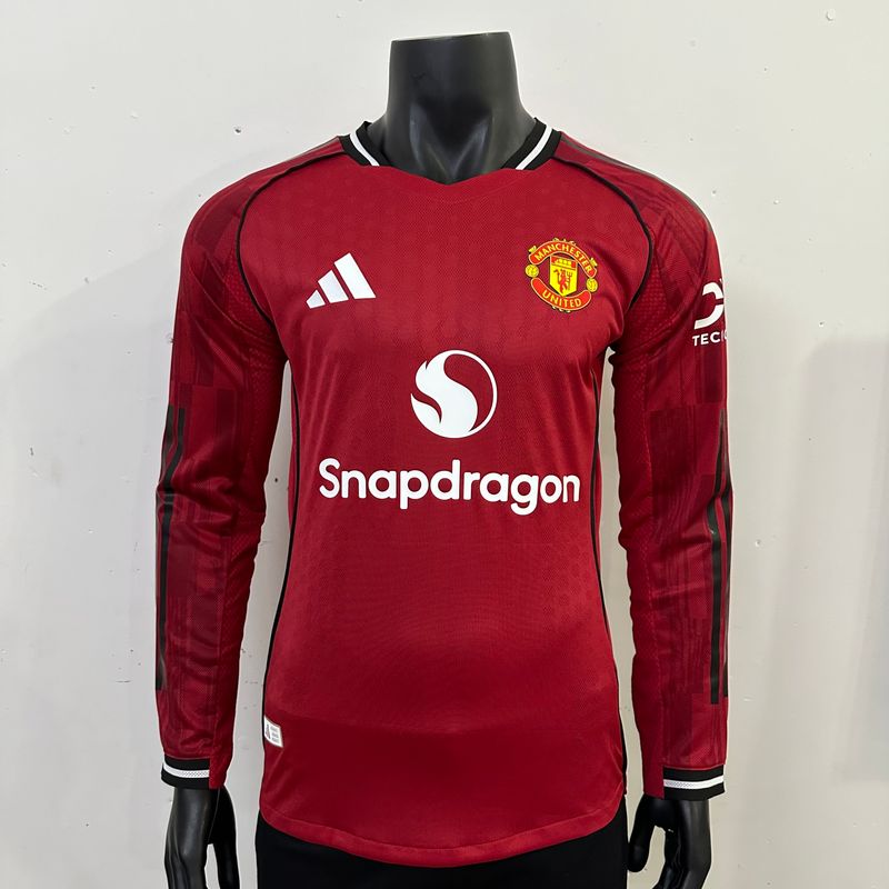 Manchester United FC 2025/2026 Home Manga Larga - Versión Jugador [Adulto]