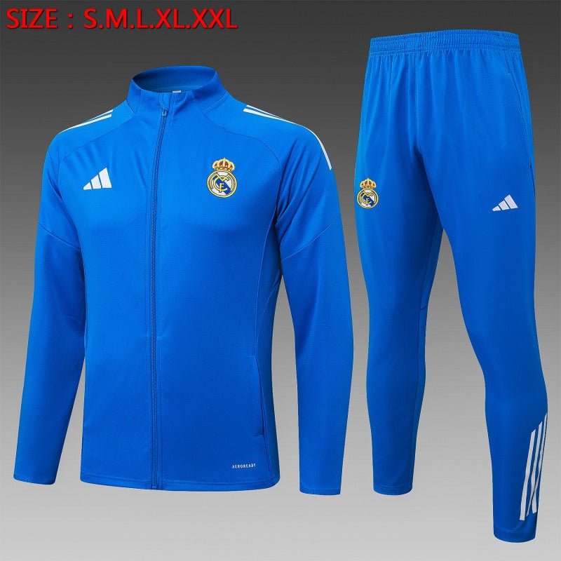 Ensemble d'entraînement Real Madrid CF 2025/2026 à fermeture éclair complète - Version fan [Adulte]