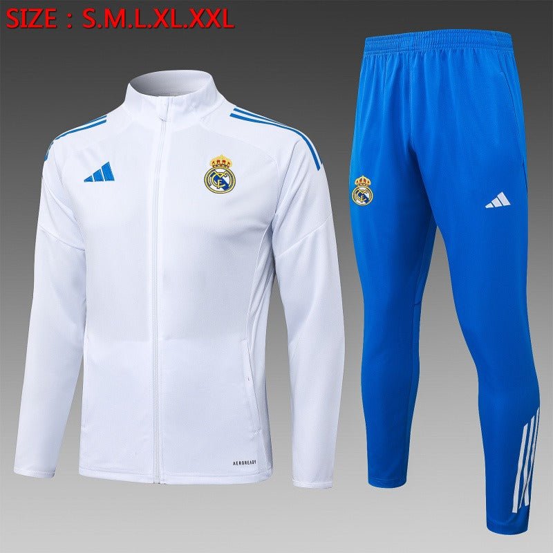 Ensemble d'entraînement Real Madrid 2025/2026 à fermeture éclair intégrale - Version supporter [Adulte]