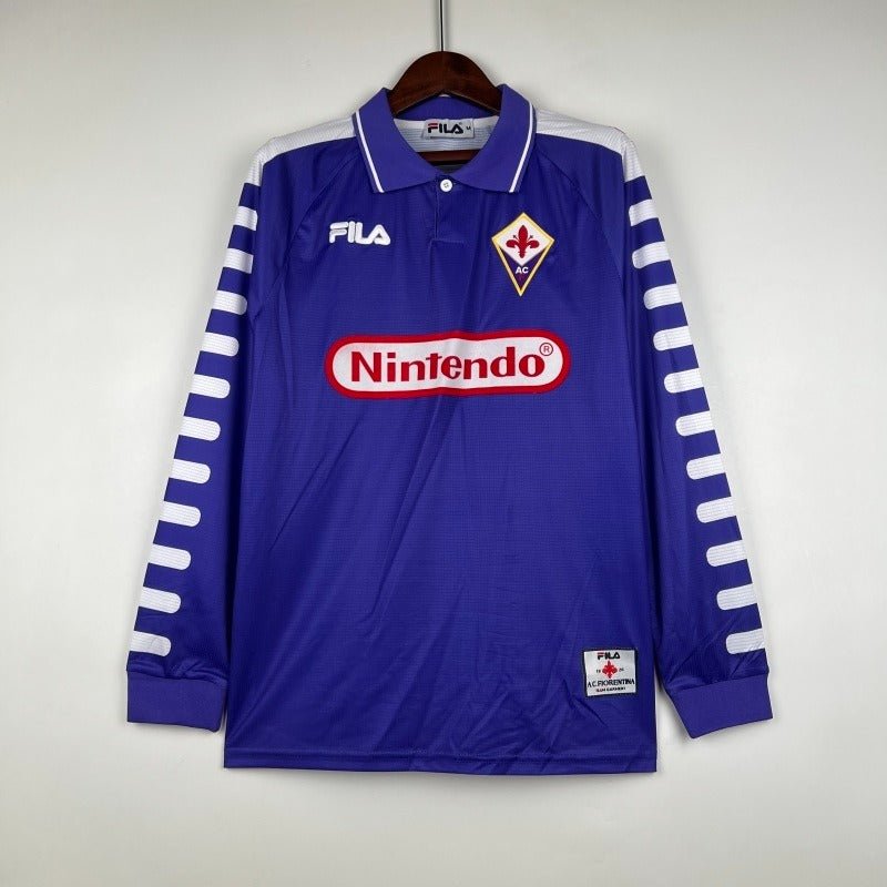 ACF Fiorentina 1998 Equipación Local Manga Larga Retro - Versión Aficionado [Adulto]