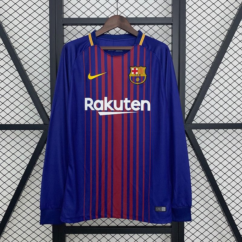 FC Barcelona 2017/2018 Home Long Sleeve Retro - Fan Version [Adult]