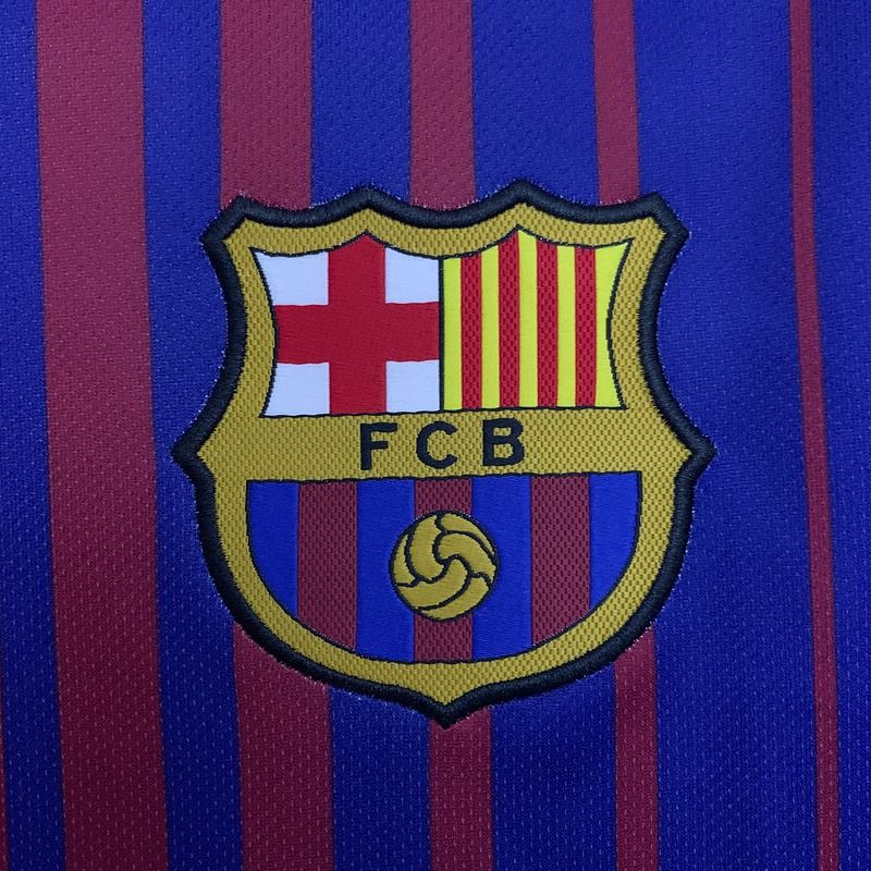 FC Barcelona 2017/2018 Home Long Sleeve Retro - Fan Version [Adult]