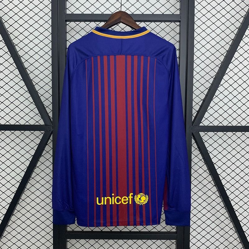 FC Barcelona 2017/2018 Home Long Sleeve Retro - Fan Version [Adult]