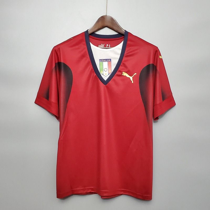 Camiseta Roja Edición Especial 2006 de la Selección Nacional de Italia - Versión Aficionado [Adulto]