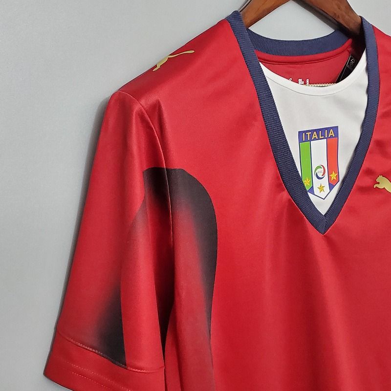 Camiseta Roja Edición Especial 2006 de la Selección Nacional de Italia - Versión Aficionado [Adulto]
