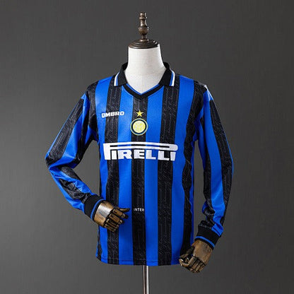 Inter de Milán 1997/1998 Equipación Local Manga Larga - Versión Jugador [Adulto]