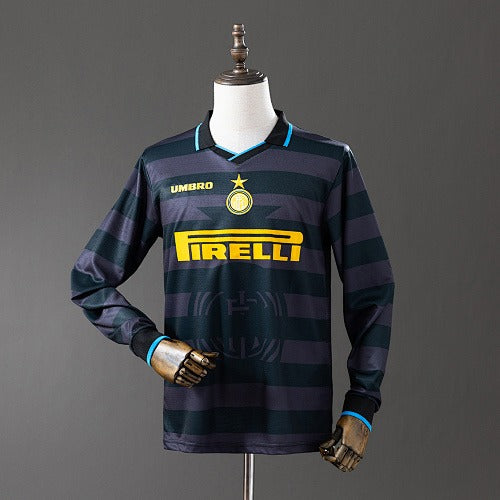 Camiseta de la segunda equipación del Inter de Milán 1997/1998 de manga larga - Versión jugador [Adulto]